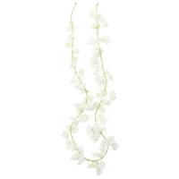 VidaXL Kerstslingers met bloemen 6 st 180 cm wit - thumbnail