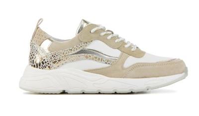 Lina Locchi Dames Sneakers in Leder (Beige)
