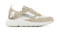 Lina Locchi Dames Sneakers in Leder (Beige) - thumbnail