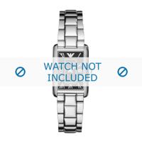 Armani horlogeband AR1738 Roestvrij staal (RVS) Zilver 15mm - thumbnail