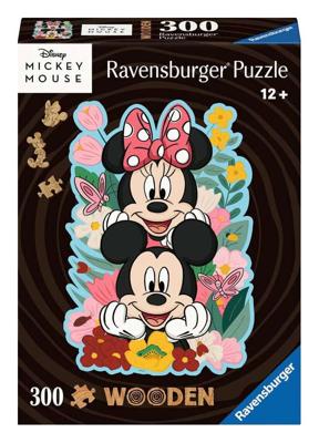 Ravensburger houten legpuzzel mickey mouse & minnie mouse, 300st.