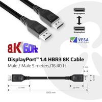 CLUB3D DisplayPort 1.4 HBR3 8K Kabel M/M 5 meter - thumbnail