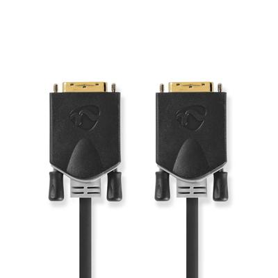 DVI-Kabel | DVI-D 24+1-pins male - DVI-D 24+1-pins male | 2,0 m | Antraciet