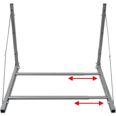 VidaXL Bandenrek staal zilverkleurig