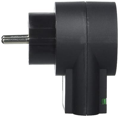 PHOENIX CONTACT MNT-1 D tussenstekker met overspanningsbeveiliging voor stopcontacten, optische power- en defectweergave, diepzwart, (L x B x H) 76 x 56 x 40 mm