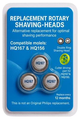 Huismerk Universele scheerkoppen voor de HQ167 en HQ157 Huismerk Universele scheerkoppen voor de HQ167 en HQ157