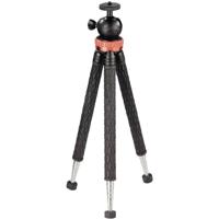 Hama Tripod 1/4 inch Werkhoogte: 23 - 105 cm Zwart, Zilver, Rood Voor smartphones en GoPro - thumbnail