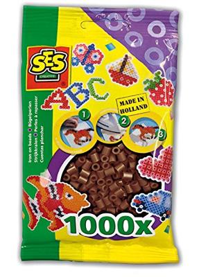 SES Creative Beedz Strijkkralen Donkerbruin 1000 Stuks