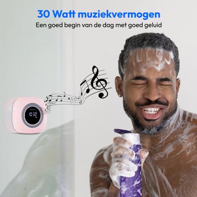 Doucheradio - MEDION - FM - Bluetooth - IPX6 - Zuignaphouder - Roze