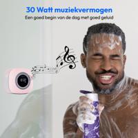 Doucheradio - MEDION - FM - Bluetooth - IPX6 - Zuignaphouder - Roze - thumbnail