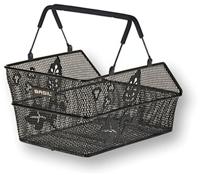 Basil cento s flower multi - fietsmand - achterop - klein - zwart - thumbnail