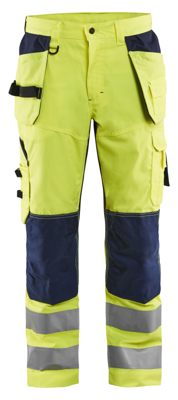 Blåkläder Werkbroek High-Vis met ventilatie 15651811 | High Vis Geel/Marineblauw | Maat 60 - 7330509457122