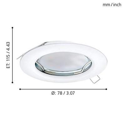 Eglo Inbouw spotPeneto Round 7,8cm set van 3 wit - 94235