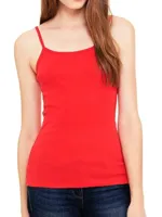 Meisjes Elegance spaghetti hemd - Onderhemd meiden - smalle bandjes - rood - thumbnail