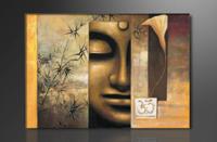 Schilderij - Buddha, Bruin, 80X60cm, 1luik - thumbnail