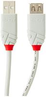 LINDY USB-kabel USB 2.0 USB-A stekker, USB-A bus 1.00 m Grijs 36712 - thumbnail
