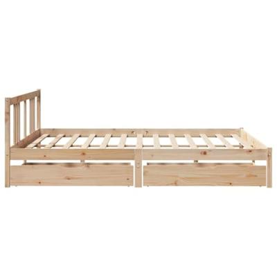 Bedframe zonder matras massief grenenhout 200x200 cm