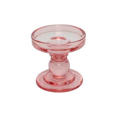 Kandelaar S donker roze 8,5x8,5x8,5cm