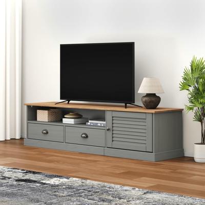Tv-meubel VIGO 156x40x40 cm massief grenenhout grijs Tv-meubel VIGO 156x40x40 cm massief grenenhout grijs