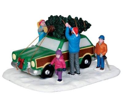 Lemax christmas tree transport kerstdorp tafereel Jukebox Junction 2014