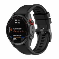 By Qubix - Siliconen sportbandje - Zwart - Compatible met Garmin Tactix 8-51mm - Compatible Garmin bandje - thumbnail