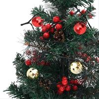 VidaXL Tuinkerstbomen 2 st met verlichting 76 cm pvc - thumbnail
