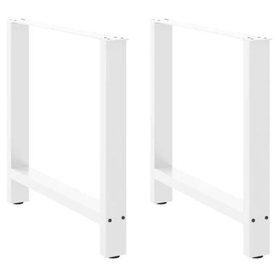 Salontafelpoten 2 st 80x(72-73) cm staal wit