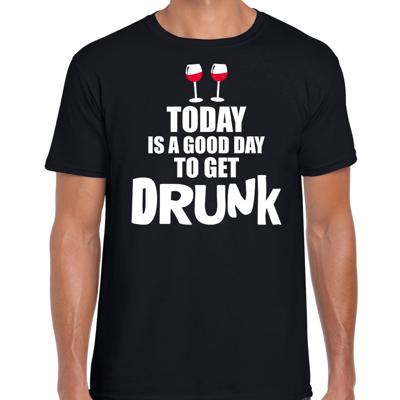 Good day to get drunk shirt - Fun t-shirt zwart voor heren S - Feestshirts