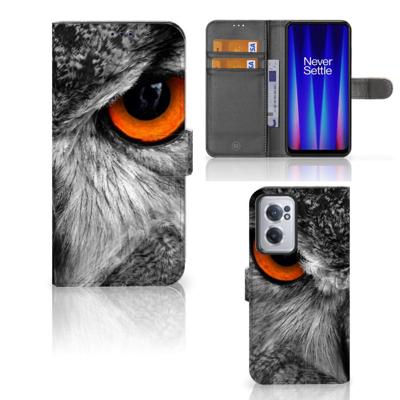 OnePlus Nord CE 2 | Telefoonhoesje | Met pasjeshouder | Uil