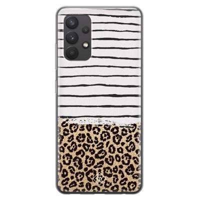Samsung Galaxy A32 4G siliconen telefoonhoesje - Leopard lines