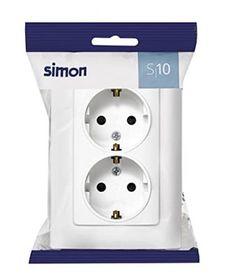 Plug-in basis Simon 2p+t Plastic 230 V 16 A Dubbel Plug-in basis Simon 2p+t Plastic 230 V 16 A Dubbel