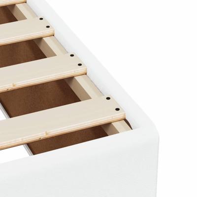 Bedframe kunstleer wit 140x190 cm