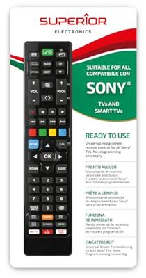 Superior - Sony Smart TV vervangende afstandsbediening - De universele afstandsbediening voor Sony TV's SUPTRB005