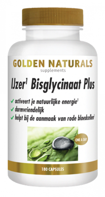 Golden Naturals Ijzer Bisglycinaat Plus Capsules Golden Naturals Ijzer Bisglycinaat Plus Capsules