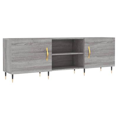 Tv-meubel 150x30x50 cm bewerkt hout grijs sonoma eikenkleurig