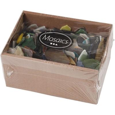 Creativ Company Mozaiek, afm 15-60 mm, dikte 5 mm, inhoud kan variëren , diverse kleuren, 2 kg/ 1 doos