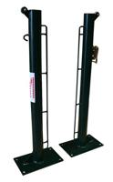 SET OF 2 FIXED TENNIS POSTS Ø 80MM WITH BASE FOR SCREWING - thumbnail