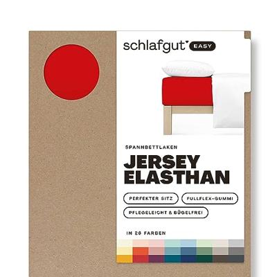 Schlafgut Schlafgut EASY Jersey Elasthan Hoeslaken M - 120x200 - 130x220 285 Red Deep - thumbnail