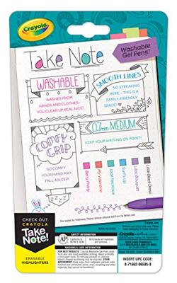 Crayola Take Note! gelpennen uitwisbaar 12 cm 6 stuks Crayola Take Note! gelpennen uitwisbaar 12 cm 6 stuks