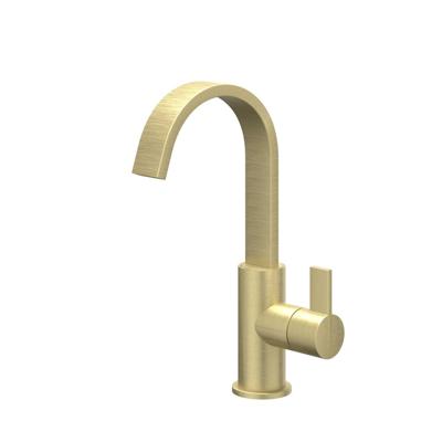 IVY Pact Wastafelmengkraan - opbouw - draaibare cascade uitloop - coldstart - Geborsteld mat goud PVD 6101254