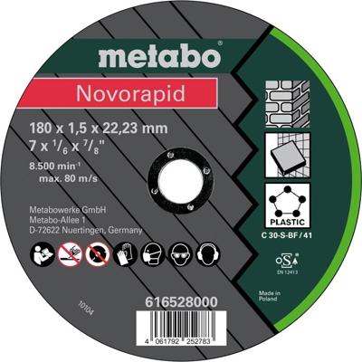Metabo 616528000 Doorslijpschijf 180 mm 25 stuk(s) Blik Metabo 616528000 Doorslijpschijf 180 mm 25 stuk(s) Blik