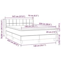Boxspring met matras fluweel roze 140x220 cm - thumbnail