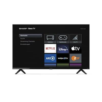 Sharp 43GD2225E - Roku 43 inch Full HD TV - Frameloze LED Smart TV multimedia streaming (HDR10, AV1 codec, 3 HDMI, ontvanger, wifi) - Netflix, Prime, Disney+, Apple TV