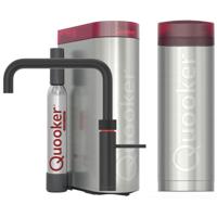 Quooker Fusion Square Keukenkraan Set - Kokend Warm- en Koud Water - Zwart - Inclusief PRO3 Reservoir & CUBE - Direct Gekoeld Bruisend Water - thumbnail