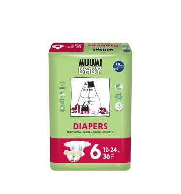 Muumi Baby Muumi Baby Luiers 6 Junior 12-24kg (36st) Muumi Baby Muumi Baby Luiers 6 Junior 12-24kg (36st)
