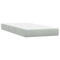 Boxspring met matras fluweel lichtgrijs 90x210 cm - thumbnail