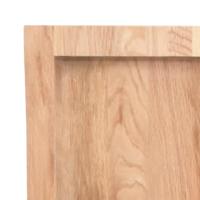 Wastafelblad 60x50x(2-4) cm behandeld massief hout lichtbruin - thumbnail