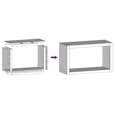 Haardhoutrek 100x40x60 cm roestvrij staal