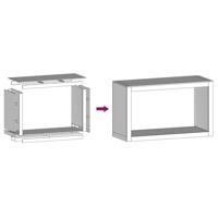 Haardhoutrek 100x40x60 cm roestvrij staal - thumbnail