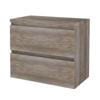 Badmeubelset Aquasplash Salt 80x46 cm Greeploos 2 Lades Met Afdekplaat Scotch Oak Aquasplash - thumbnail